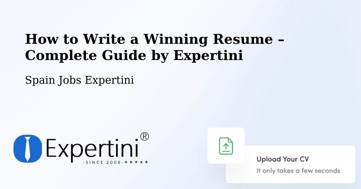 Resume Writing Guide for Job Seekers – Soba - Soba, Spain Jobs Expertini